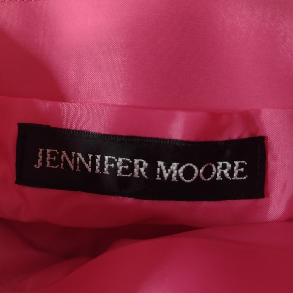 Jennifer Moore Bright Pink Satin Clutch With Sparkly Buckle Accent - Picture 2 of 6